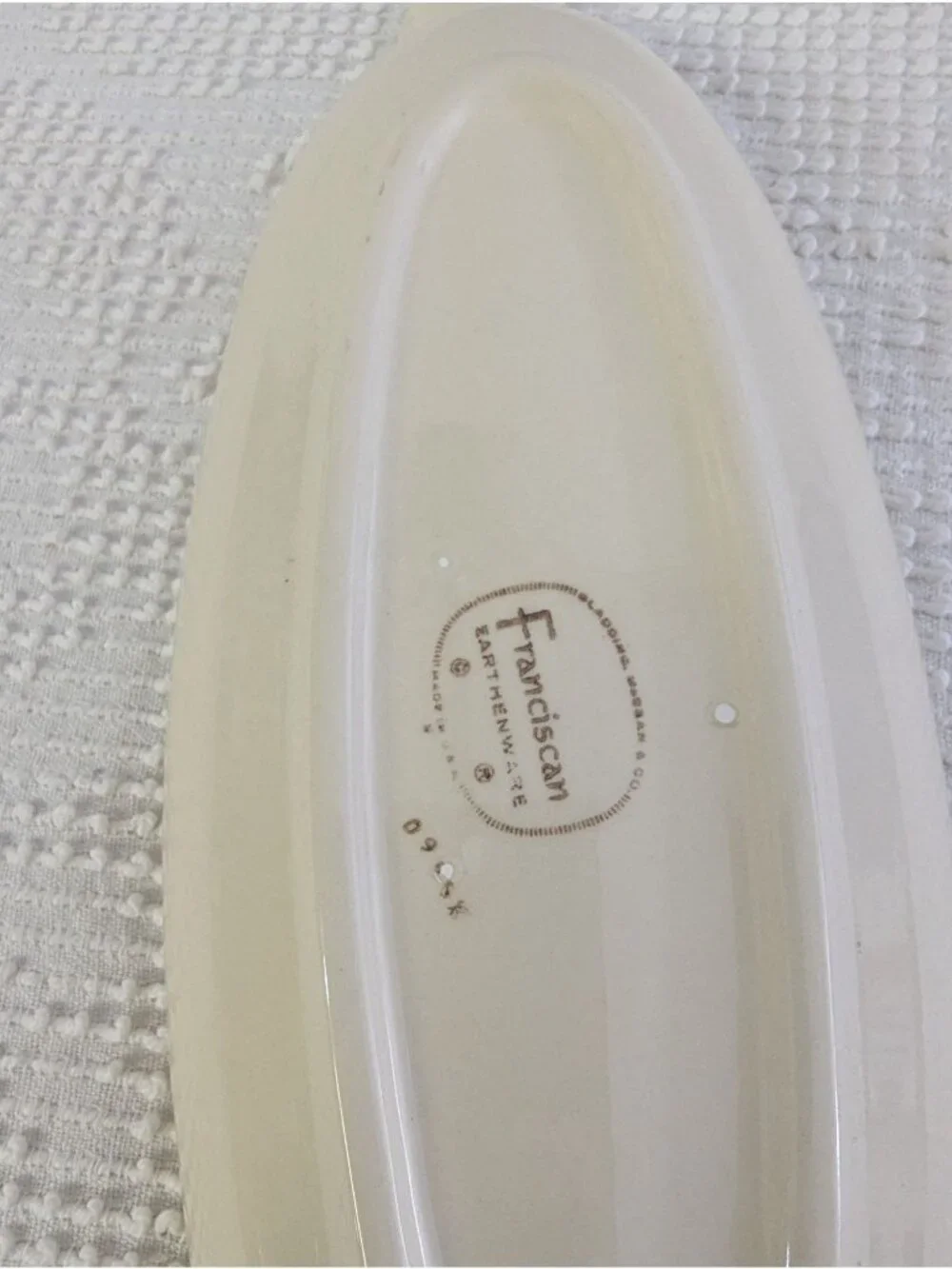Vintage Franciscan DAISY Relish Bread Tray Platter Pottery 12